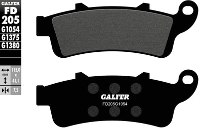 Galfer plaquettes de frein fd205 plaquette de frein fd205 g1054 norme organique