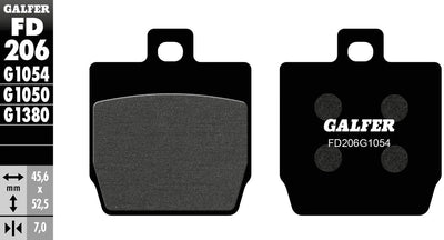 Galfer plaquettes de frein fd206 plaquette de frein fd206 g1054 norme organique