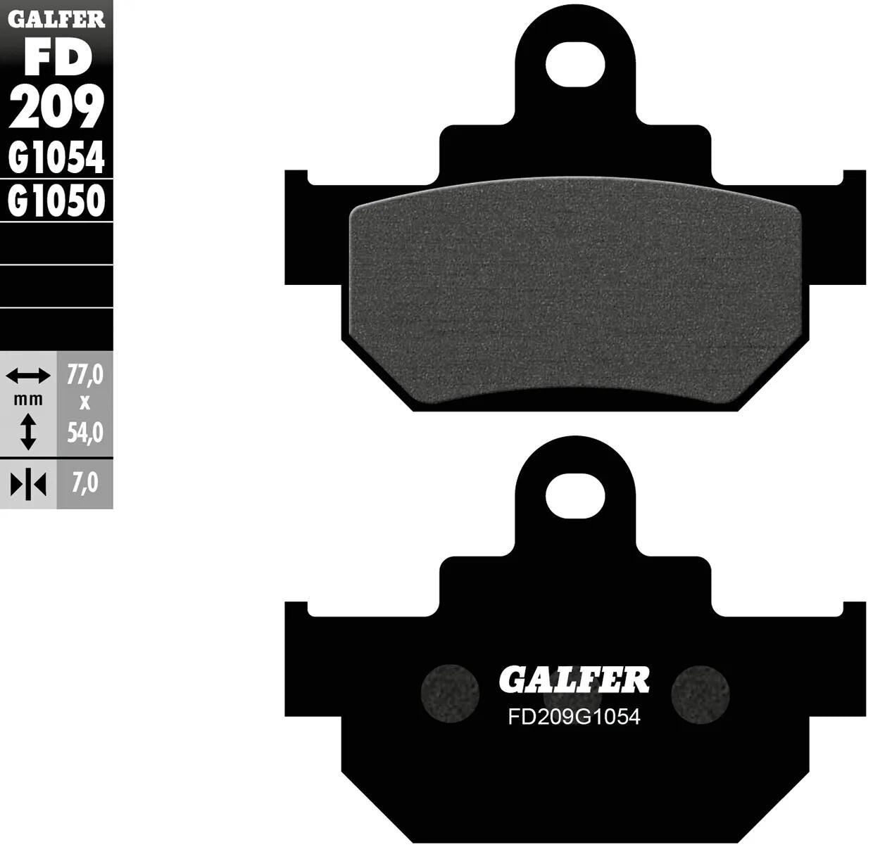 Plaquettes de frein Galfer fd209 plaquette de frein fd209 g1054 organique standard