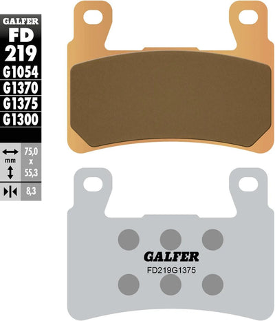 Plaquettes de frein Galfer fd219 plaquette de frein fd219 g1375 sin. métalstr. sp.