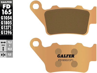 Galfer plaquettes de frein fd165 plaquette de frein fd165 g1371 métal fritté str.