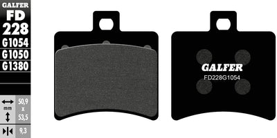 Galfer plaquettes de frein fd228 plaquette de frein fd228 g1054 norme organique