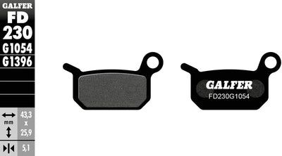 Plaquettes de frein Galfer FD230 plaquette de frein FD320 G1054 norme organique