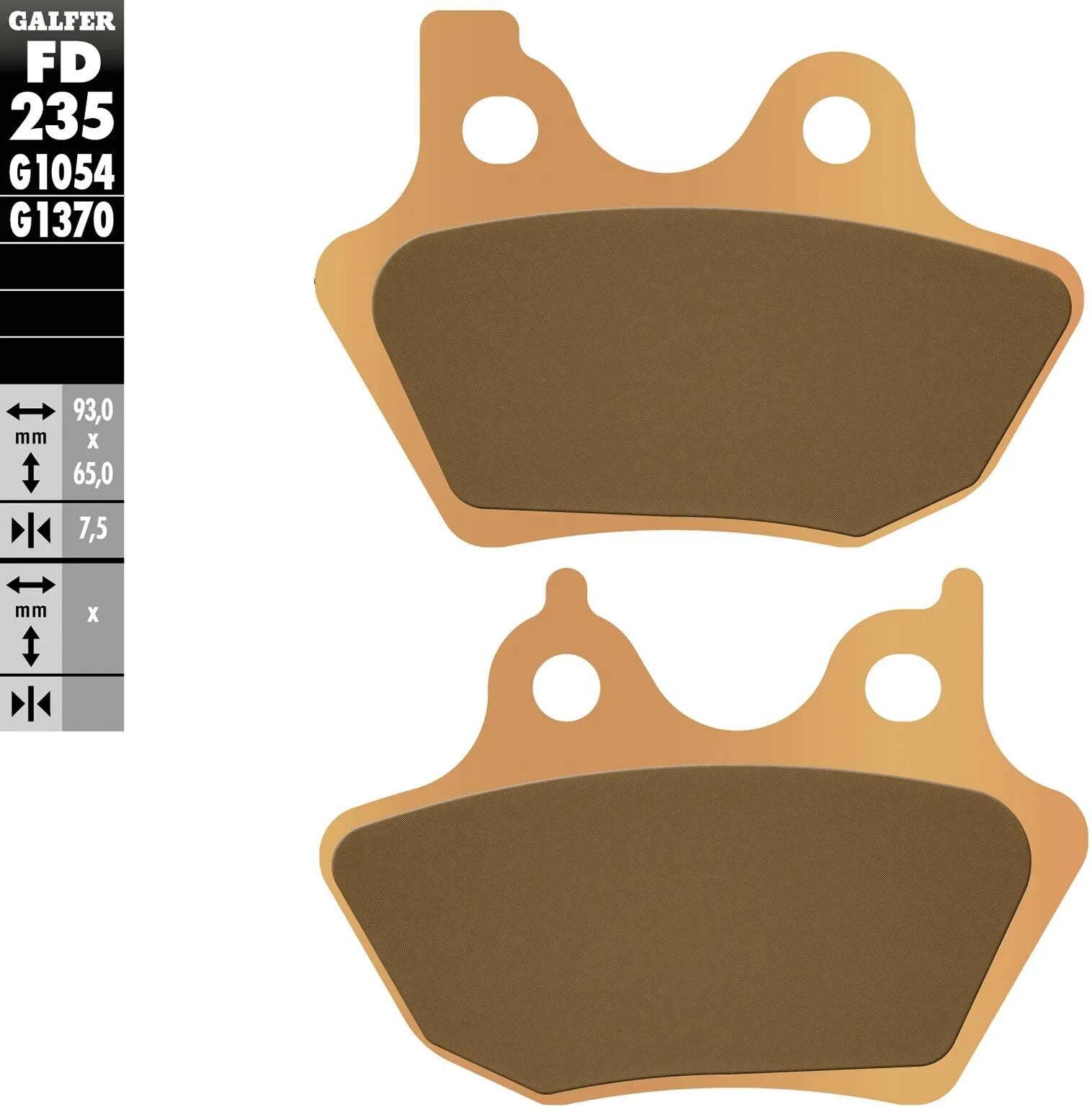 Galfer plaquettes de frein fd235 plaquette de frein fd235 g1370 sint. rue en métal