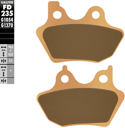 Galfer plaquettes de frein fd235 plaquette de frein fd235 g1370 sint. rue en métal