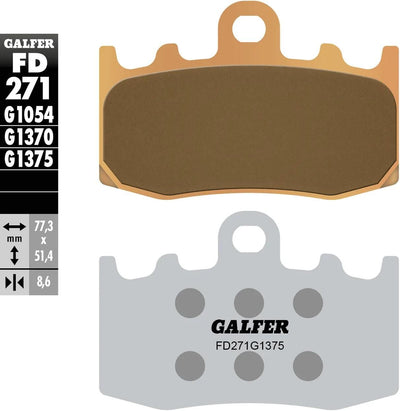 Galfer plaquettes de frein fd271 plaquette de frein fd271 g1375 sint.metal str. sp.