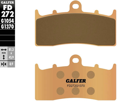 Galfer plaquettes de frein fd272 plaquette de frein fd272 g1370 sint. rue en métal