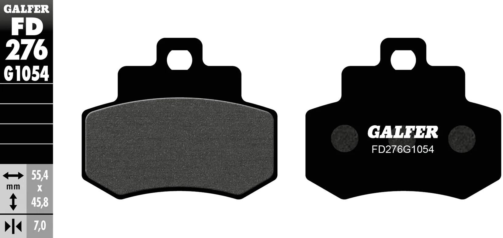 Galfer plaquettes de frein fd276 plaquette de frein fd276 g1054 norme organique
