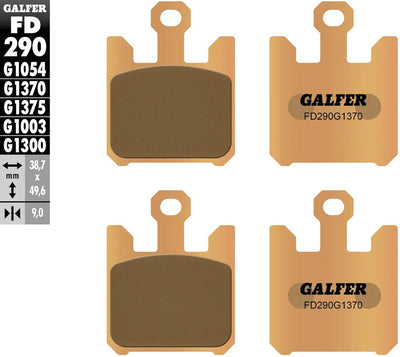Galfer plaquettes de frein fd290 plaquette de frein fd290 g1370 sint.metal street