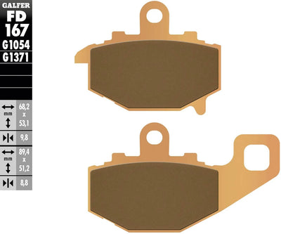 Galfer plaquettes de frein fd167 plaquette de frein fd167 g1371 métal fritté
