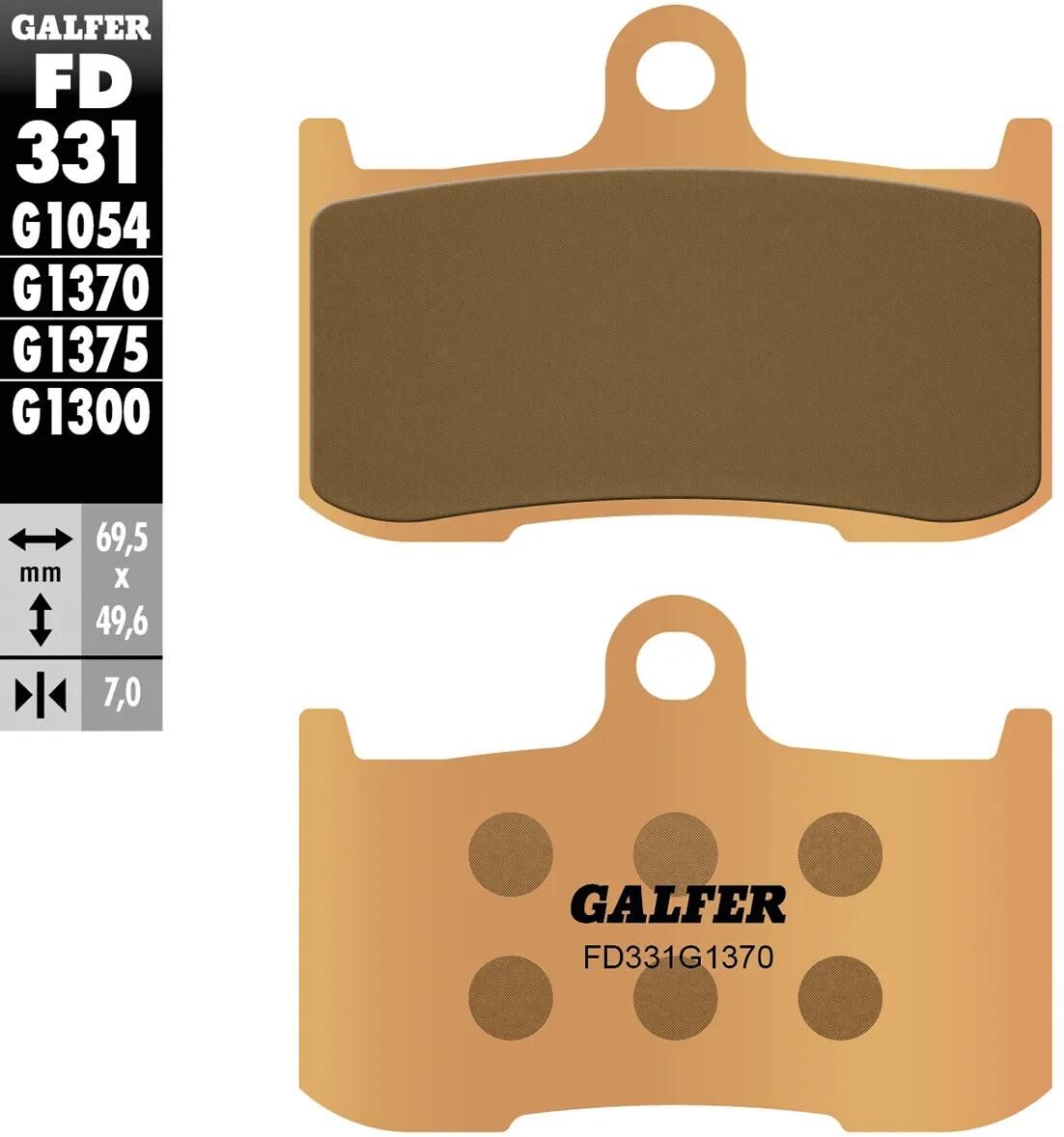 Galfer plaquettes de frein fd331 plaquette de frein fd331 g1370 sint.metal street