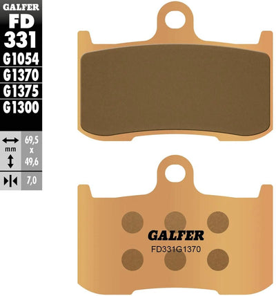 Galfer plaquettes de frein fd331 plaquette de frein fd331 g1370 sint.metal street
