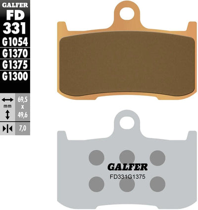 Galfer plaquettes de frein fd331 plaquette de frein fd331 g1375 sint.metal str. sp.