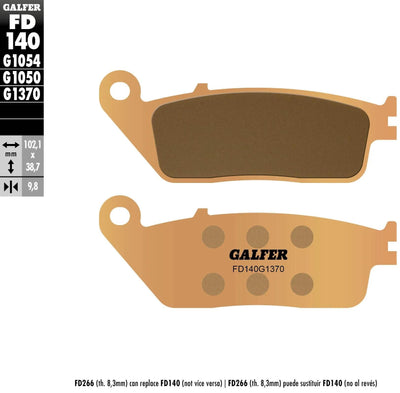 Galfer plaquettes de frein fd140 plaquette de frein fd140 g1370 métal fritté