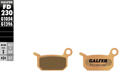 Galfer plaquettes de frein fd230 plaquette de frein fd320 g1396 sint. métal hors route