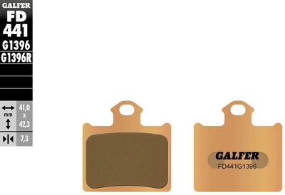 Galfer plaquettes de frein fd441 plaquette de frein fd441 g1396 sint.metal offroad