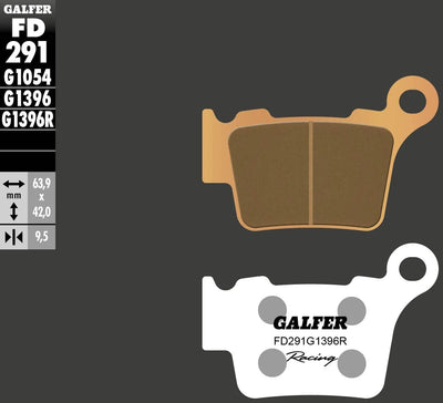 Galfer plaquettes de frein fd291 plaquette de frein fd291 g1396r sint.met.rac.offr.