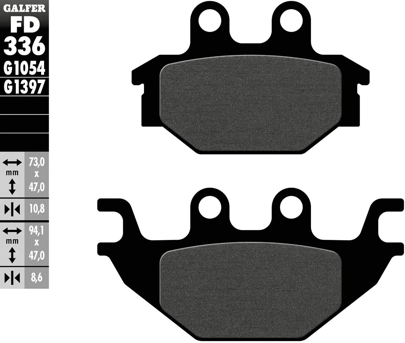 Plaquettes de frein Galfer FD336 plaquette de frein FD336 G1054 norme organique