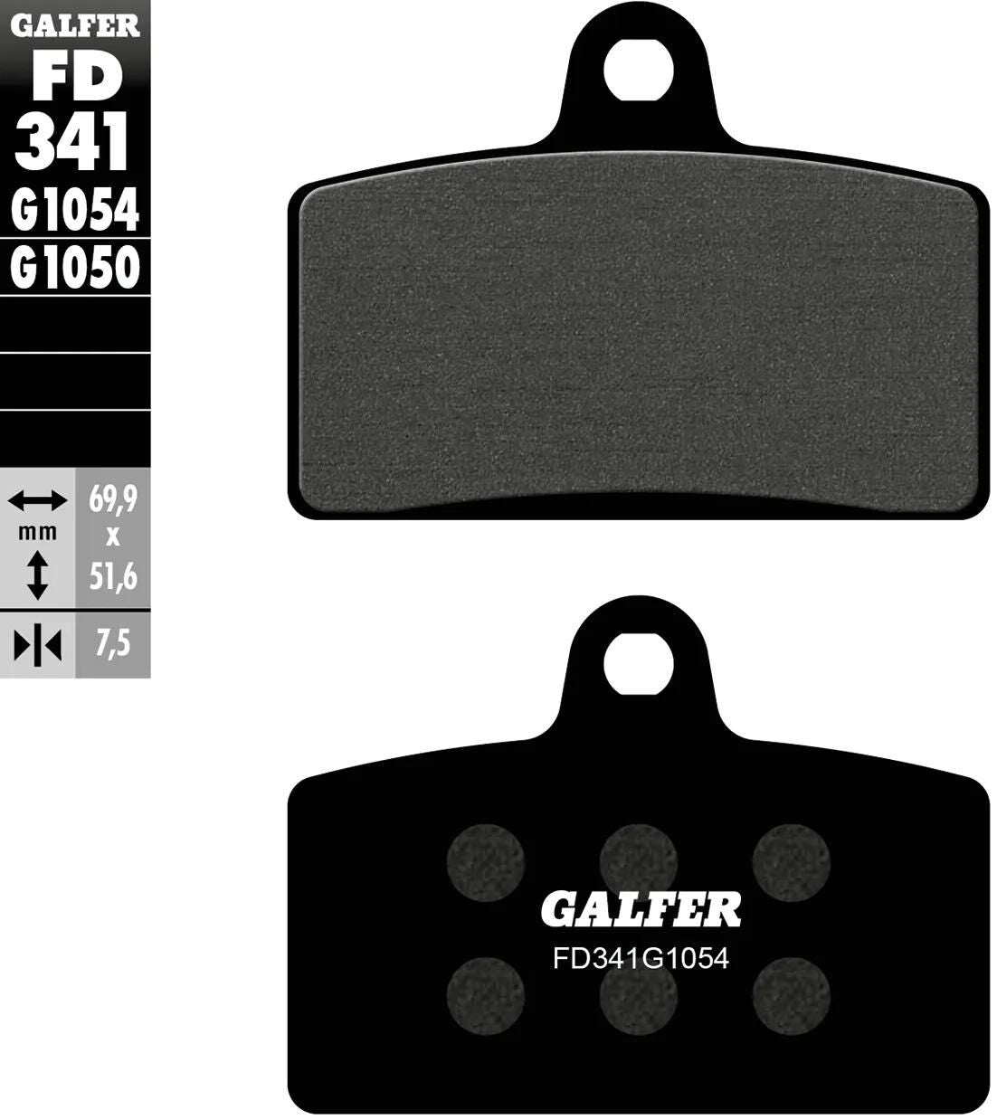 Plaquettes de frein Galfer FD341 plaquette de frein FD341 G1054 norme organique