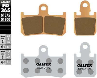Galfer plaquettes de frein fd365 plaquette de frein fd365 g1375 sint.met.str. sp.