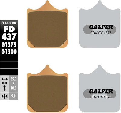 Galfer plaquettes de frein fd437 plaquette de frein fd437 g1375 sint.metal str. sp.