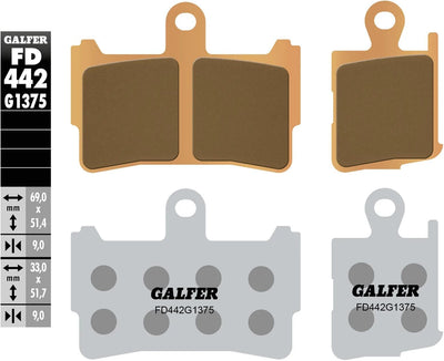 Galfer plaquettes de frein fd442 plaquette de frein fd442 g1375 sint.metal str. sp.