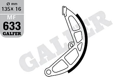 Galfer patins de frein mf633 patin de frein mf633 g2165 organique