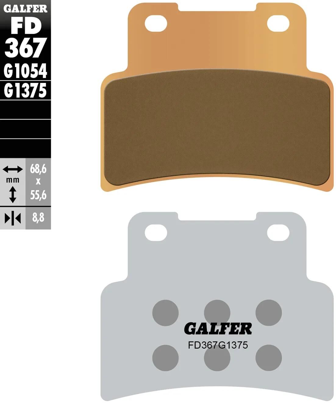 Galfer plaquettes de frein fd367 plaquette de frein fd367 g1375 sint.metal str,sp.