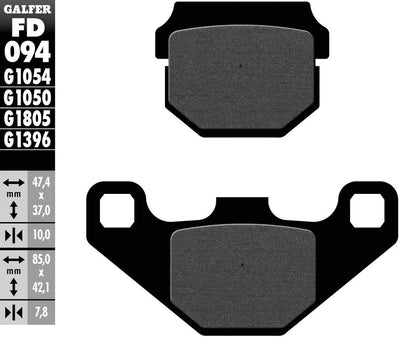 Galfer plaquettes de frein fd094 plaquette de frein fd094 g1050 organique