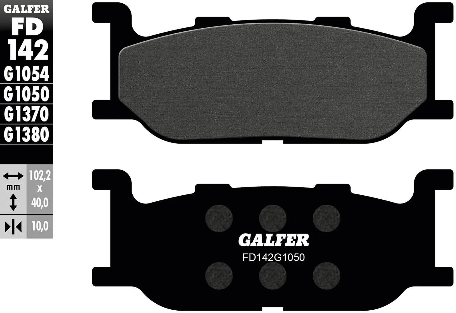 Galfer plaquettes de frein fd142 plaquette de frein fd142 g1050 organique