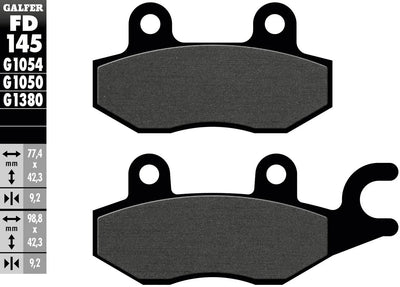 Galfer plaquettes de frein fd145 plaquette de frein fd145 g1050 organique