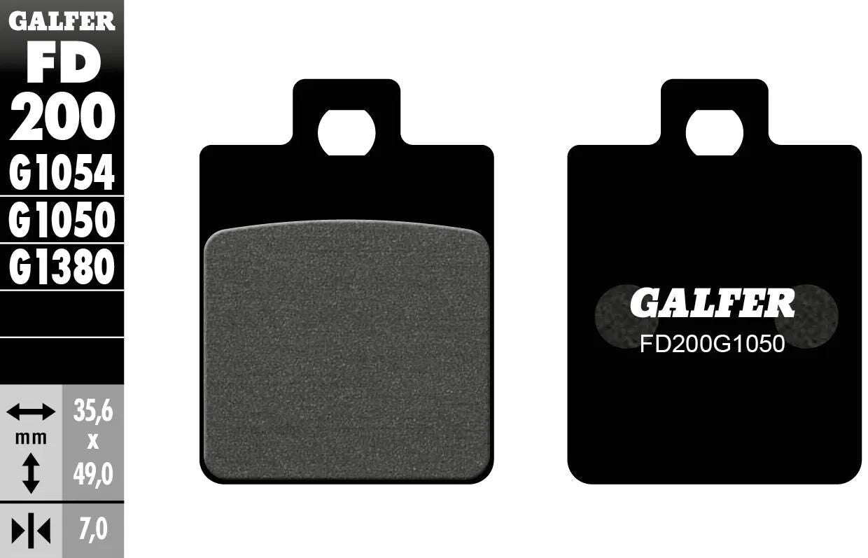 Galfer plaquettes de frein fd200 plaquette de frein fd200 g1050 scooter organique