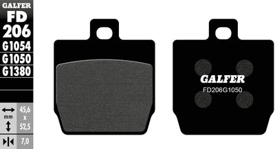 Galfer plaquettes de frein fd206 plaquette de frein fd206 g1050 scooter organique