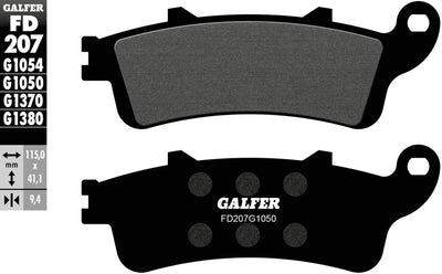 Galfer plaquettes de frein fd207 plaquette de frein fd207 g1050 scooter organique
