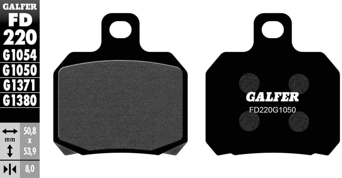 Galfer plaquettes de frein fd220 plaquette de frein fd220 g1050 scooter organique