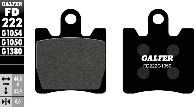 Galfer plaquettes de frein fd222 plaquette de frein fd222 g1050 scooter organique
