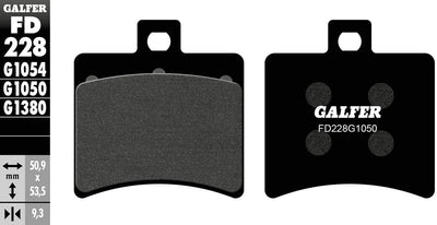 Galfer plaquettes de frein fd228 plaquette de frein fd228 g1050 scooter organique