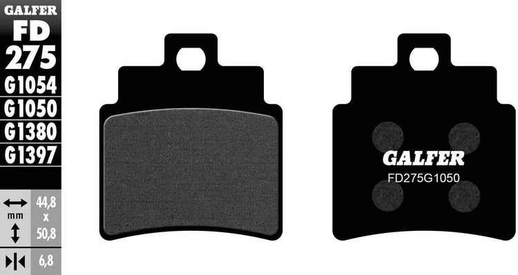 Galfer plaquettes de frein fd275 plaquette de frein fd275 g1050 scooter organique