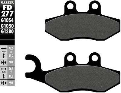 Galfer plaquettes de frein fd277 plaquette de frein fd277 g1050 scooter organique
