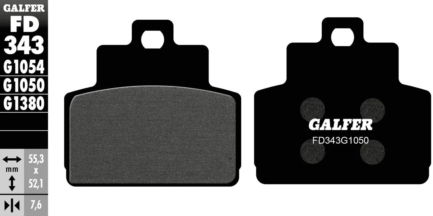 Galfer plaquettes de frein fd343 plaquette de frein fd343 g1050 scooter organique
