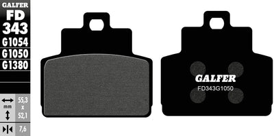 Galfer plaquettes de frein fd343 plaquette de frein fd343 g1050 scooter organique