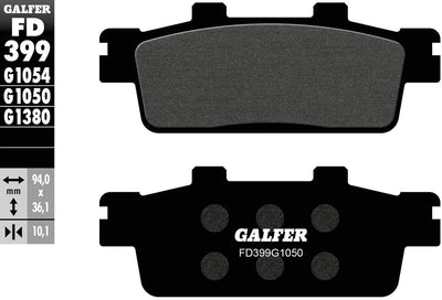 Galfer plaquettes de frein fd399 plaquette de frein fd399 g1050 scooter organique