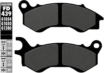 Galfer plaquettes de frein fd439 plaquette de frein fd439 g1050 scooter organique