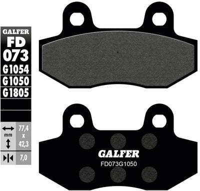 Galfer plaquettes de frein fd073 plaquette de frein fd 073 g1050 organique