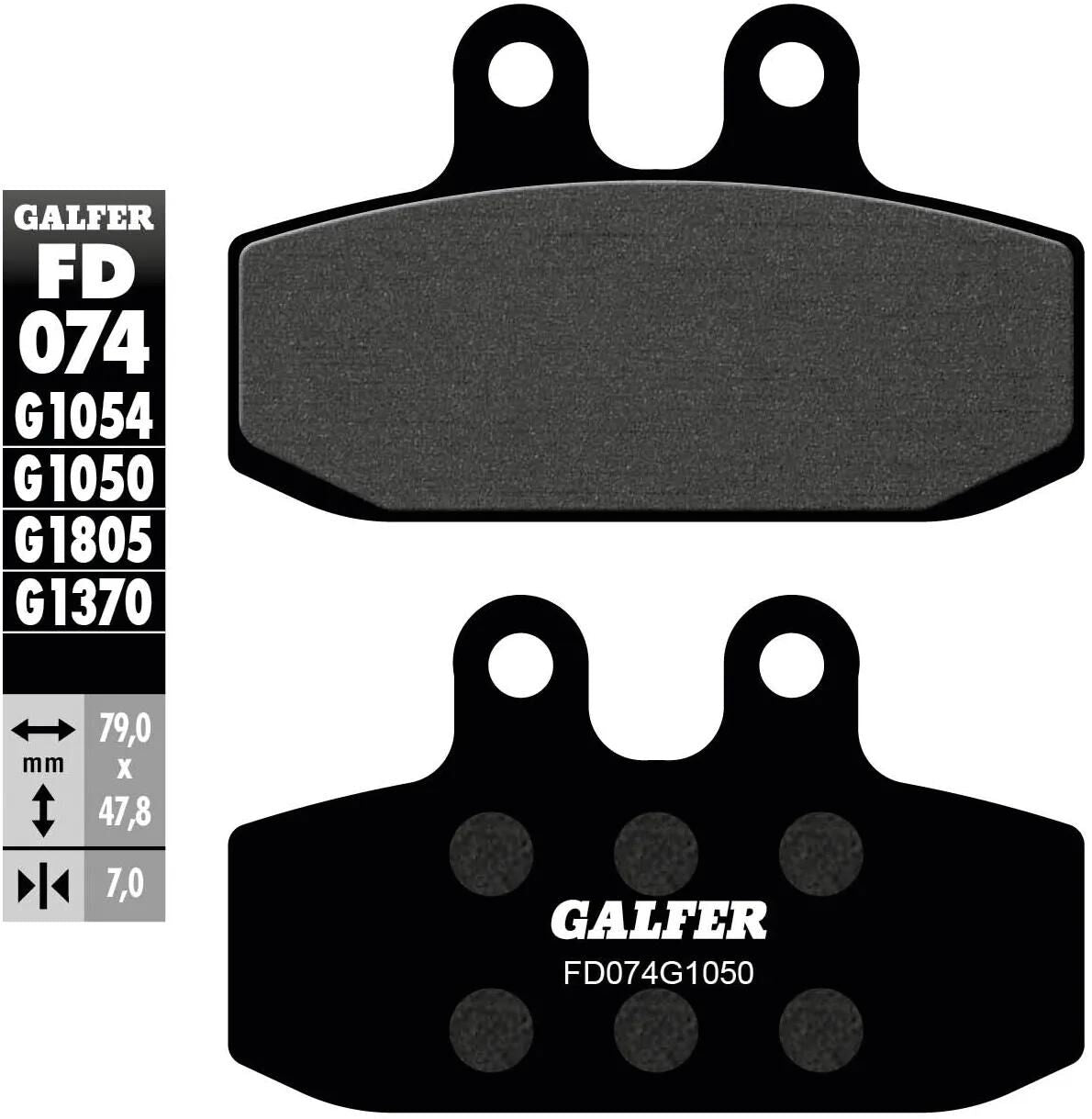 Galfer plaquettes de frein fd074 plaquette de frein fd074 g1050 organique