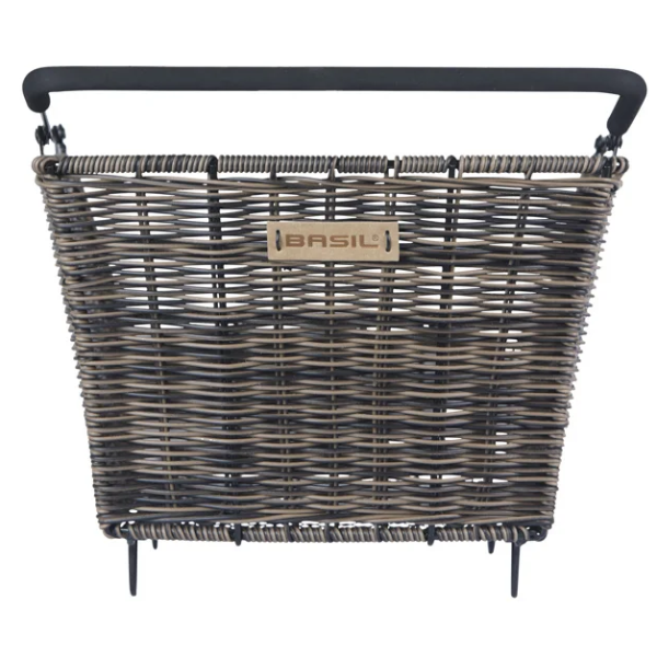 Panier de vélo de basilic Cento Rattan Look Multi système 41 x 25 x 12 cm - Brown