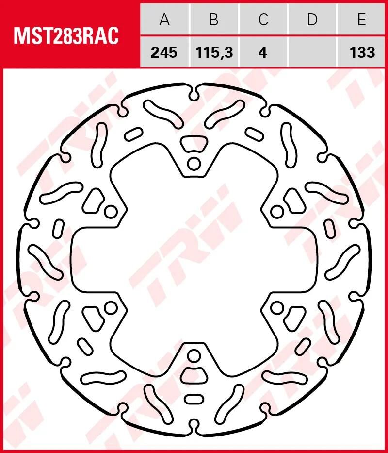 TRW ROTOR MST283RAC RIGID