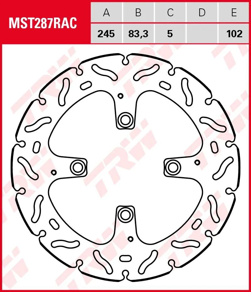 TRW ROTOR MST287RAC RIGID