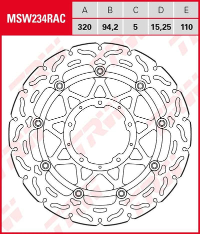 TRW ROTOR MSW234RAC FLOATANT