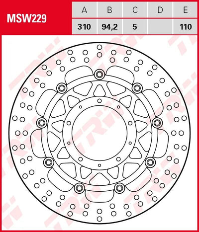 TRW Rotor MSW229 flottant